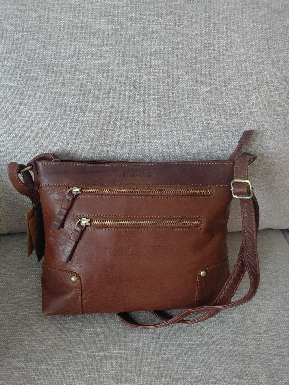 Leder Buck Brown Leather Shoulders,crossbody Bag
